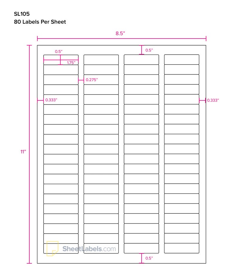 Sheet Labels Return Address Labels from SheetLabels.com, 1-3/4" x 1/2", Laser or Inkjet Printable, Easy to Peel, 2000 Labels - 25 Sheets - Image 4